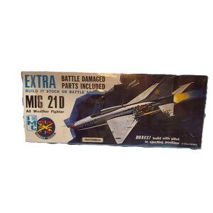 New Sealed 1969 IMC 4128 MIG 21D Fighter Jet 1/72 Model Kit Hawk Model Co